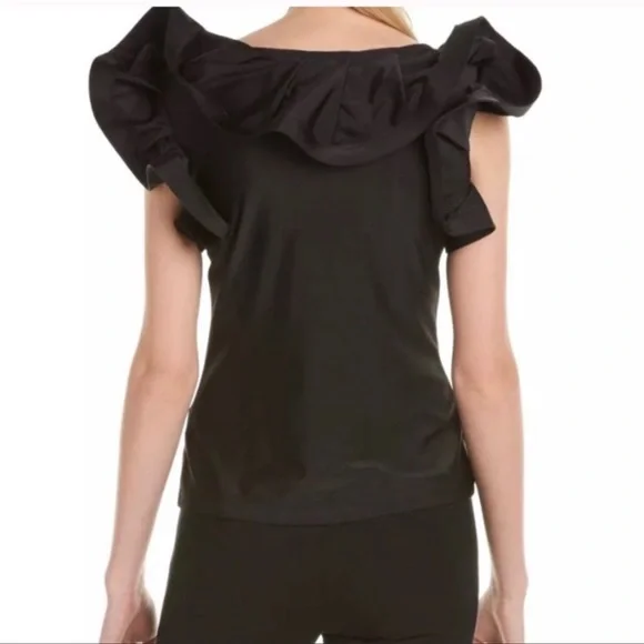 New! GRACIA Ruffle Collar Sleeve Top - Picture 5 of 9